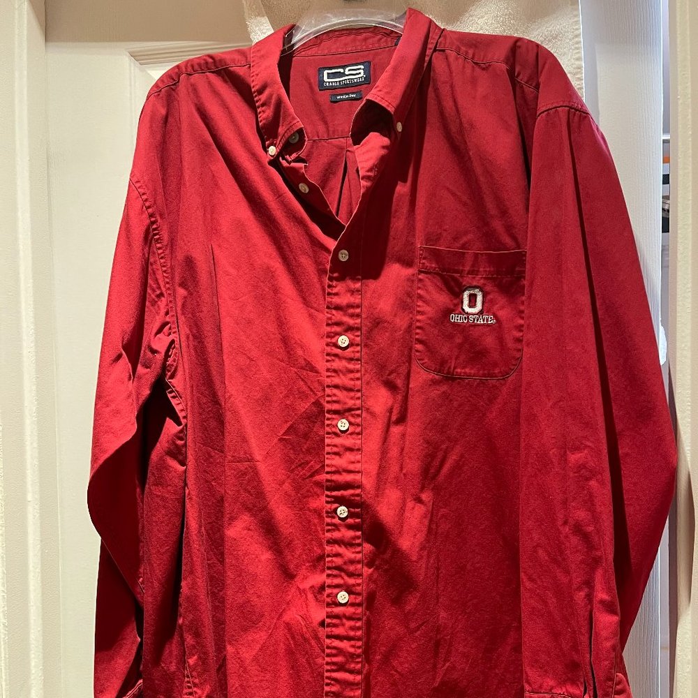 VINTAGE OHIO STATE BUTTON DOWN RED SHIRT